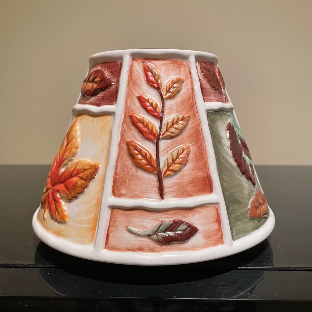 Yankee Candle Fall Autumn Large Candle Jar Shade With Leaves